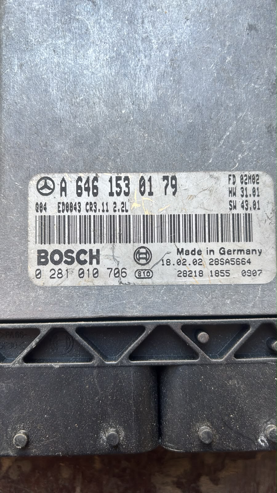 Mercedes W211 W203 Vito Sprinter 2.2 CDI Motor Beyni (A6461530179 - 0281010706)